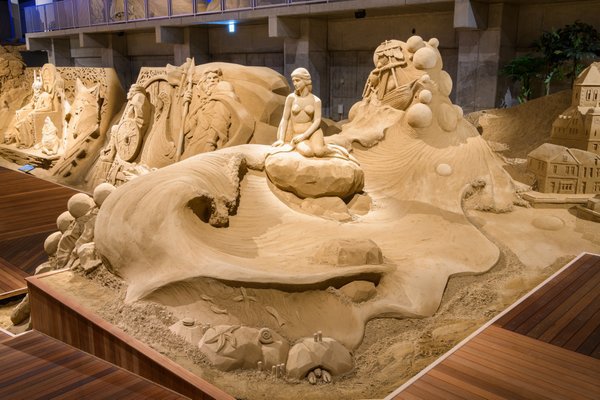 砂の美術館第11期作品画像 コペンハーゲンの象徴「人魚姫の像」